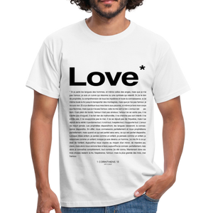 T-shirt chrétien Homme Love - ciel