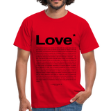 T-shirt chrétien Homme Love - rouge