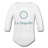 Organic Longsleeve Baby Bodysuit - white