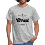 T-shirt chrétien Homme : Philippiens 4.13 - gris chiné