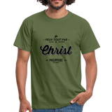 T-shirt chrétien Homme : Philippiens 4.13 - vert militaire