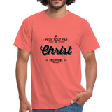 T-shirt chrétien Homme : Philippiens 4.13 - corail
