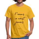 T-shirt chrétien Homme : 1 Corinthiens 13 - jaune