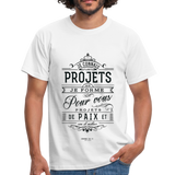 T-shirt chrétien Homme : Jérémie 29.11 - blanc