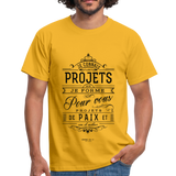 T-shirt chrétien Homme : Jérémie 29.11 - jaune
