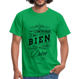 T-shirt chrétien Homme :  Romains 8.28 - vert
