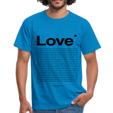 T-shirt chrétien Homme Love - bleu royal