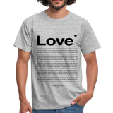 T-shirt chrétien Homme Love - gris chiné