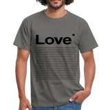 T-shirt chrétien Homme Love - gris graphite