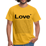 T-shirt chrétien Homme Love - jaune
