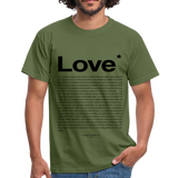 T-shirt chrétien Homme Love - vert militaire
