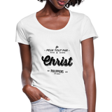 T-shirt chrétien Femme : Philippiens 4.13 - blanc