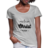 T-shirt chrétien Femme : Philippiens 4.13 - gris chiné