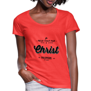T-shirt chrétien Femme : Philippiens 4.13 - corail