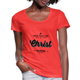 T-shirt chrétien Femme : Philippiens 4.13 - corail