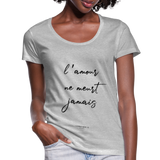 T-shirt chrétien Femme : 1 Corinthiens 13 - gris chiné