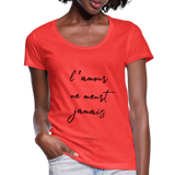 T-shirt chrétien Femme : 1 Corinthiens 13 - corail