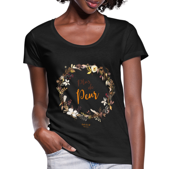 T-shirt chrétien Femme : Plus de peur - noir