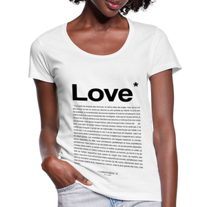T-shirt chrétien Femme : Love - gris chiné