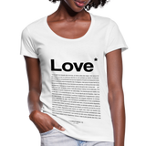 T-shirt chrétien Femme : Love - blanc