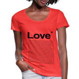 T-shirt chrétien Femme : Love - corail
