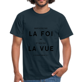 T-shirt chrétien Homme : 2 Corinthiens 5:7 - marine