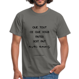 T-shirt chrétien Homme : 1 Corinthiens 16.14 - gris graphite
