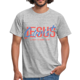 T-shirt chrétien Homme : Jesus Christ - gris chiné