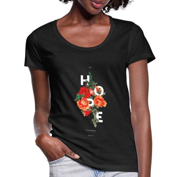T-shirt chrétien Femme : Hope - noir
