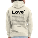 Sweat-shirt à capuche chrétien : Love - vanille