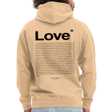 Sweat-shirt à capuche chrétien : Love - pêche