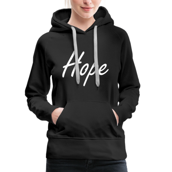 Sweat-shirt à capuche chrétien : Hope - noir